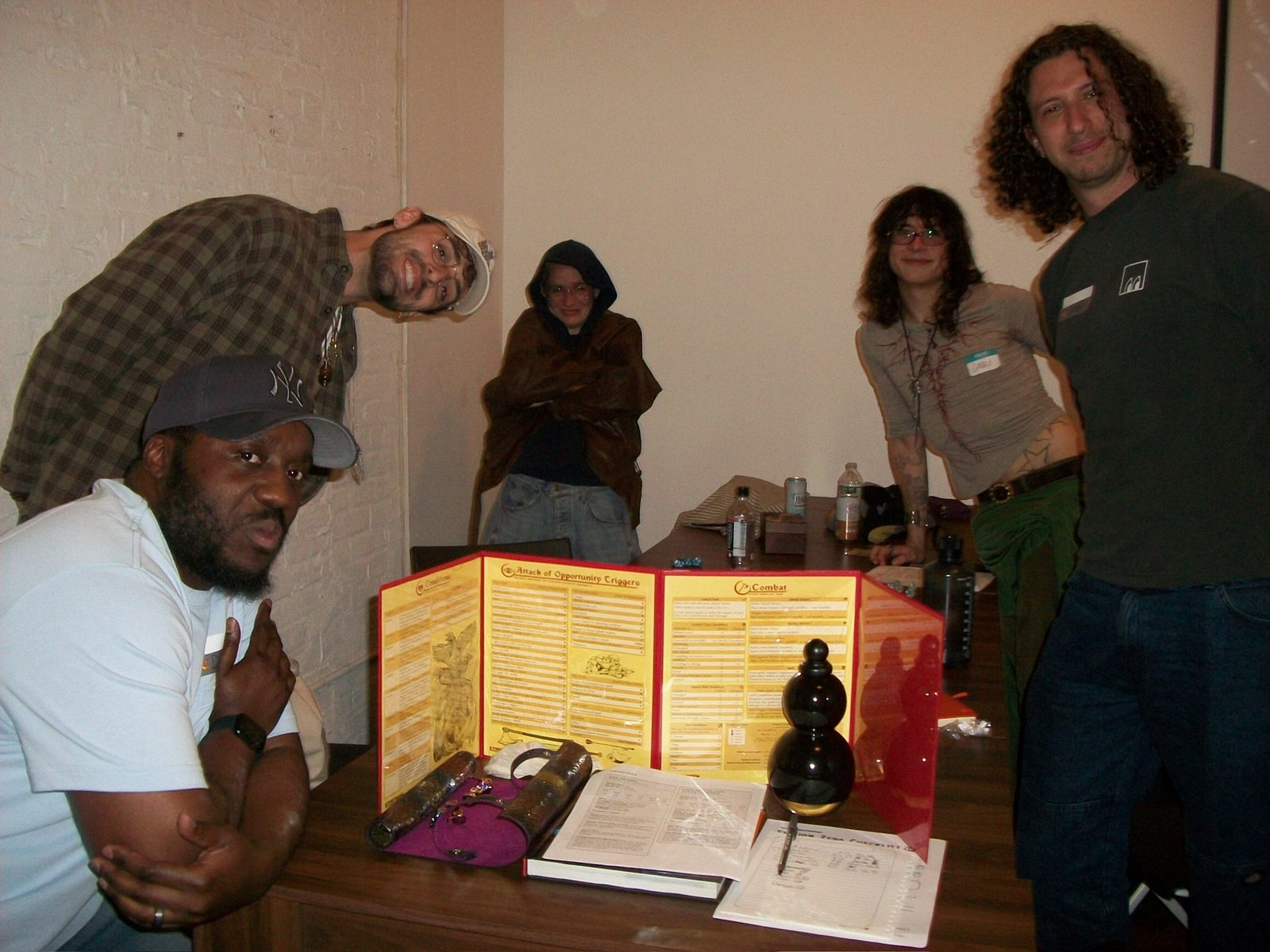 A group gathered for a tabletop RPG session