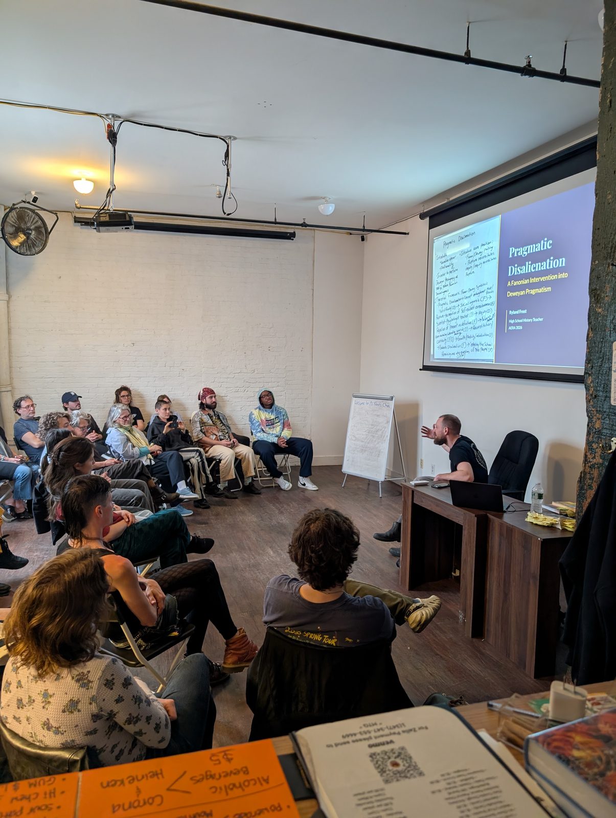 A talk in the Warehouse 41 event space